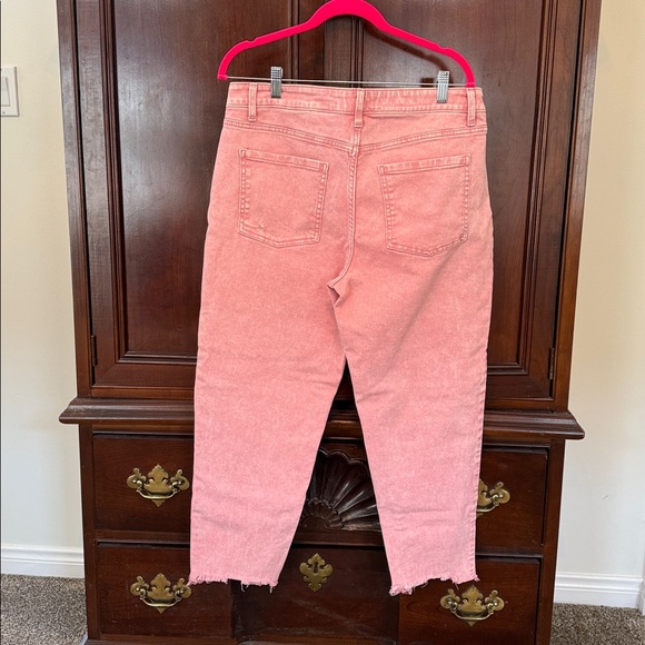 Time and True Coral Jeans with Jagged Hem Size 12 - Picture 2 of 3